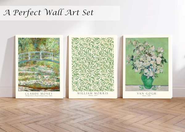 Induslyfe Framed Grass Wall Art Canvas Decor Set of 3, Matisse Wall Art Framed Prints Posters Mid Century Modern Art, Aesthetic Floral Botanical wall art for bedroom, living room, bathroom 12x16 - Image 2